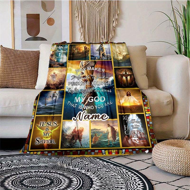 Hope Customized Your Name Blanket Warm Comfortable Soft Blanket For Chair Office Sofa Bed Sofa Office Camping Suitable For Gifting Relatives And