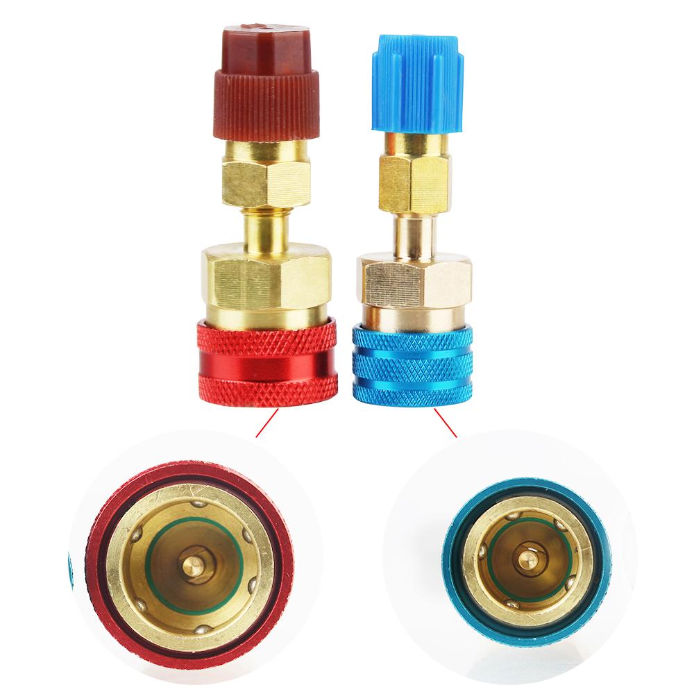 R1234YF Быстросъемный соединитель Инструменты для автомобиля Адаптер для высокого и низкого давления Фитинг Автомобильный кондиционер Хладагент Латунные адаптеры