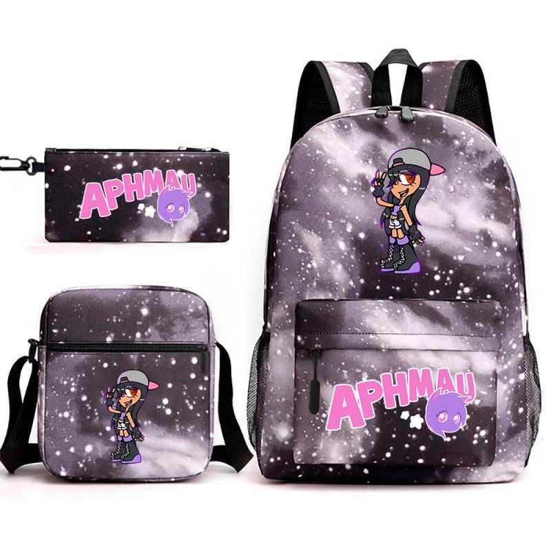 Школьный рюкзак Aphmau в стиле аниме с пеналом и сумкой через плечо для подростков, ткань Оксфорд, объем 20-35 л