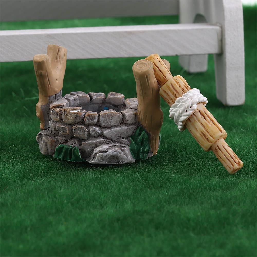 Resin DIY Micro Courtyard Beautiful Lawn Landscape Crafts Decor Garden Miniature Retro Figurines