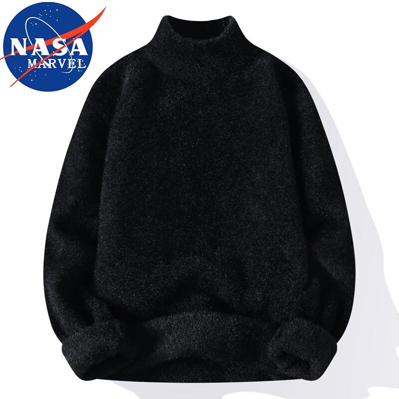 NASA MARVEL Men's Fleece Lined Half-High Collar Sweater