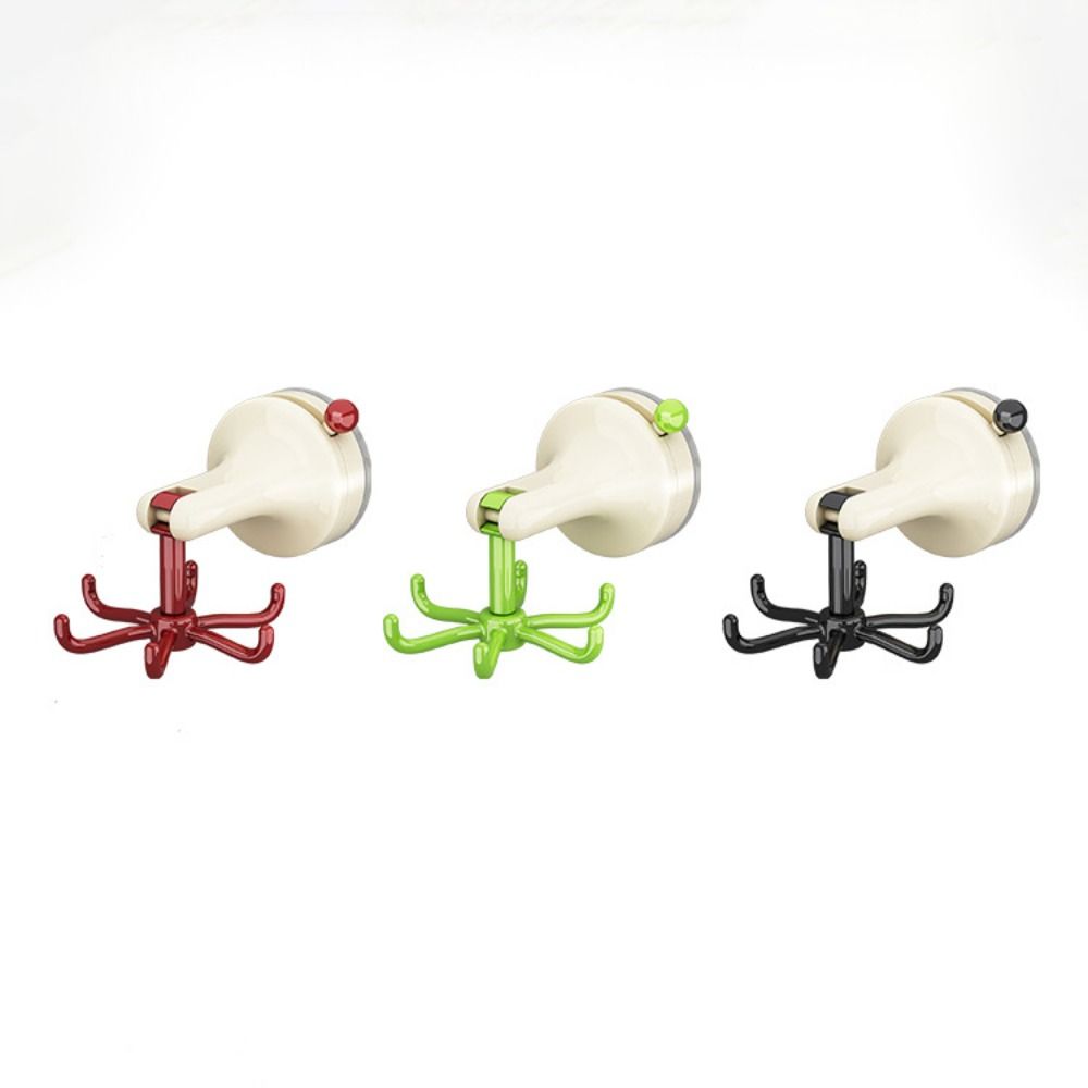 360° Rotating Kitchen Suction Cup Hook Dopamine 6-Claw Suction Cup Rotating Hook Bathroom