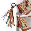 Colorful Handmade Woven Key Rings Artisanal Rainbow Weave Keychain Colorful and Practical Key Chain for Bag Purse
