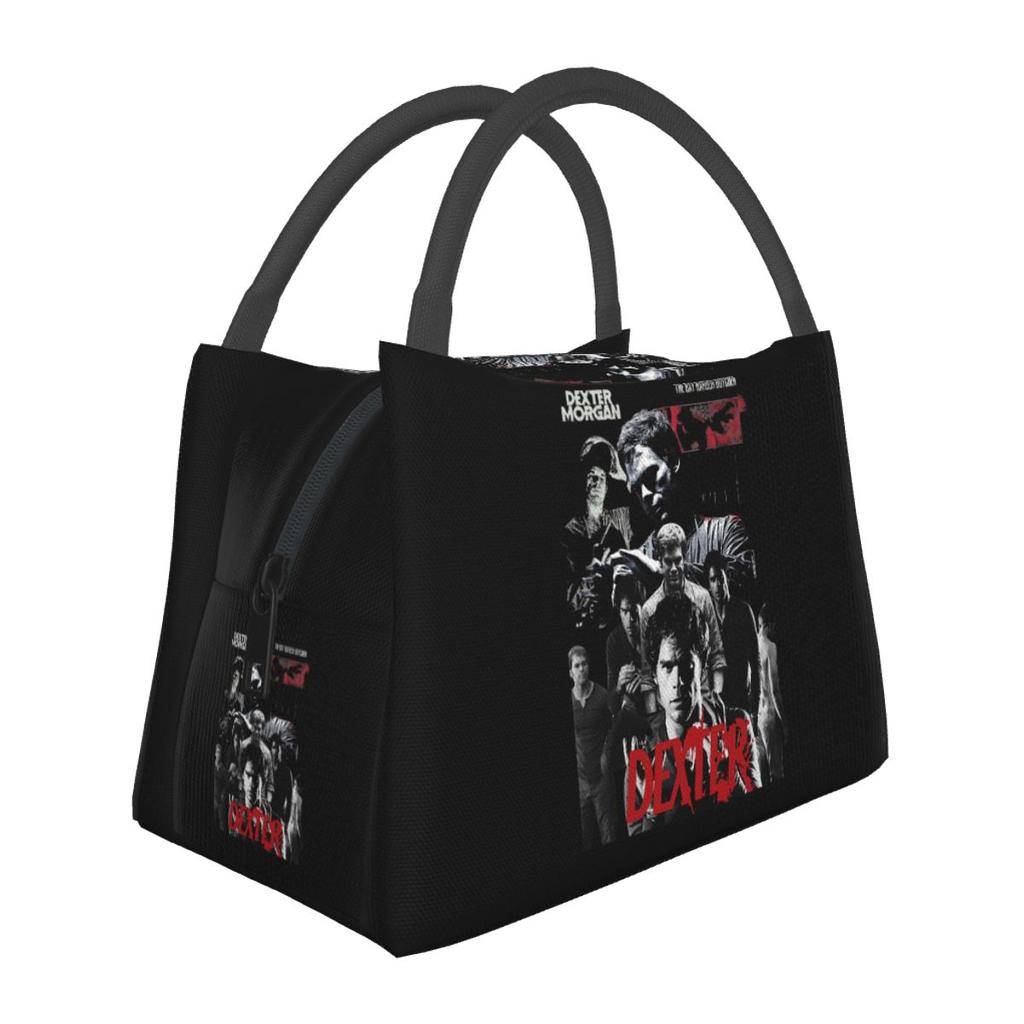 Dexter Morgan Movies Insulated Lunch Bag for Women Picnic Storage Food Boxes Leakproof Container Cooler Thermal Lunch Box Tote