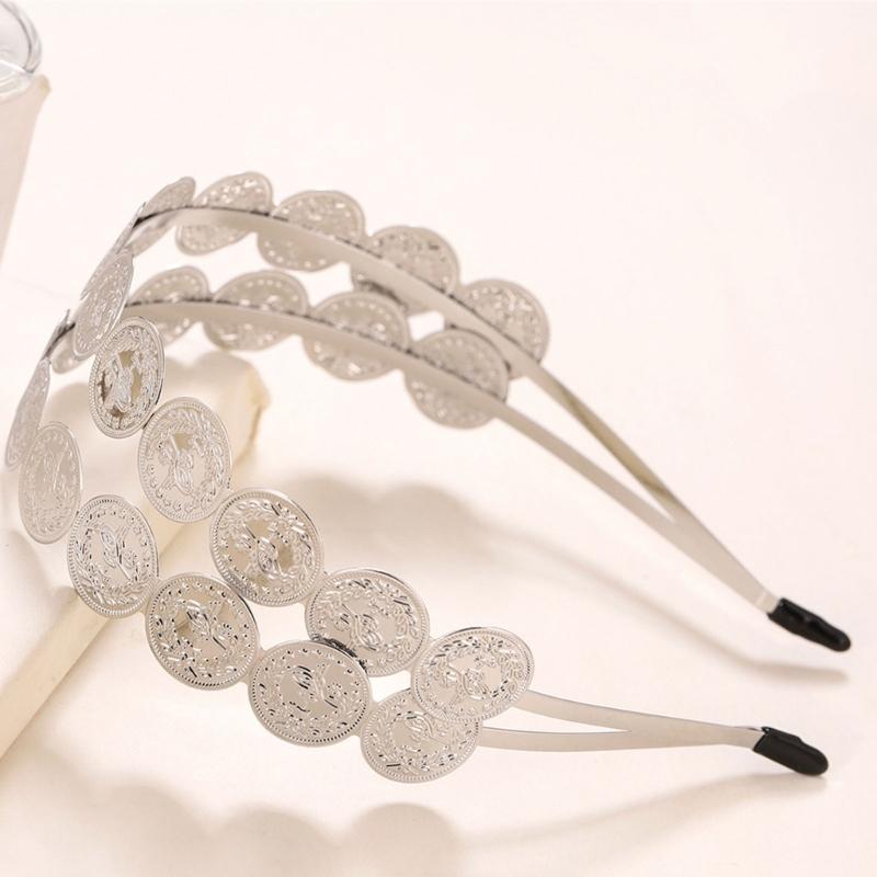 Элегантное золотое головное украшение с монетами Модные повязки на голову для костюма для танца живота и фестивальных аксессуаров Женские головные уборы для вечеринок