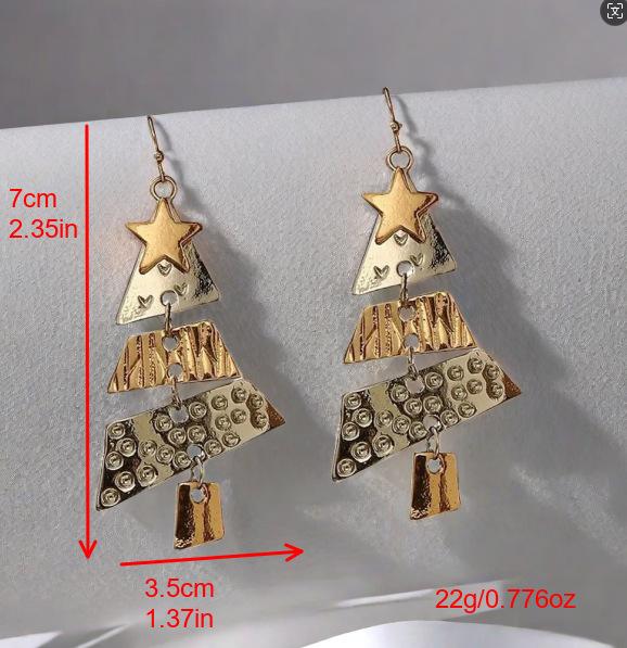 Новые длинные серьги в виде рождественской елки для вечеринки, карнавала, моды, роскоши, преувеличенных сережек