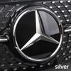 FFYE5 Car Front Grille Emblem Star Badge  Logo Chrome black Silver 3D Mirror Mercedes Benz Amg W205 W204 W253 W213 W206 W166 gle glc
