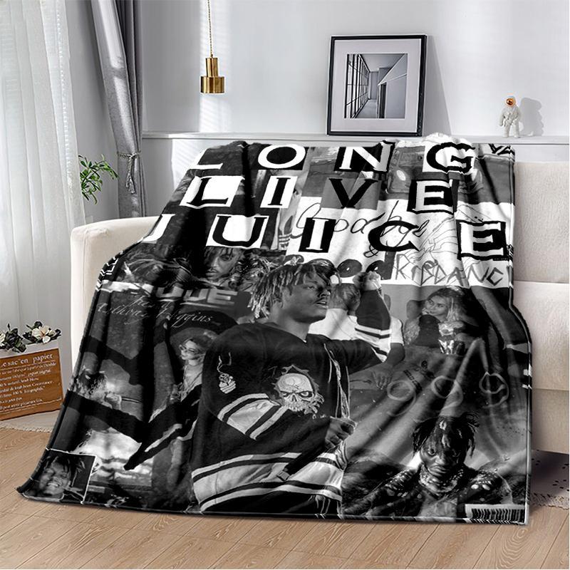 2025 New Style Juice WRLD 999 Legend Rapper Album Blanket,Soft Throw Blanket for Home Bedroom Bed Sofa Travel Cover Kid Gift