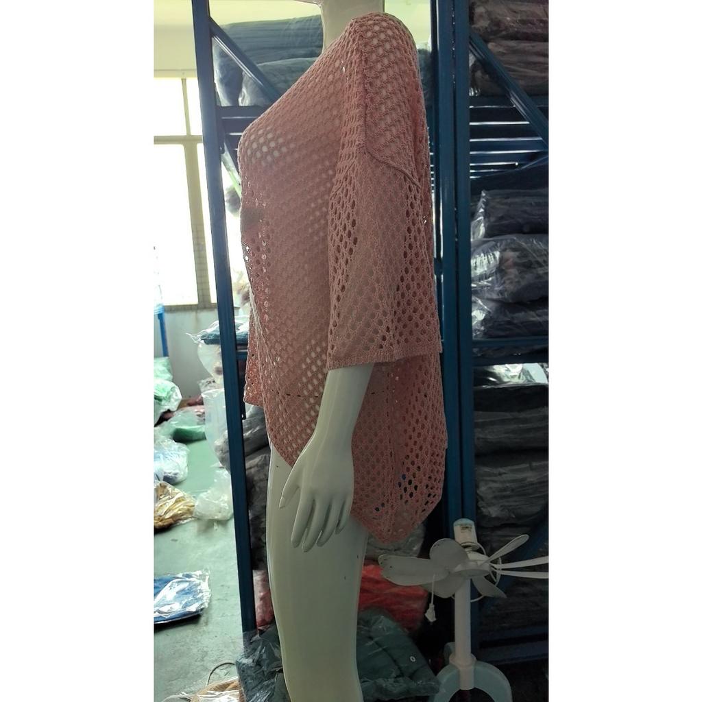 Женский свитер, свободный ажурный вязаный кардиган со звездами, круглый вырез, рубашка от солнца, летний купальник, накидка