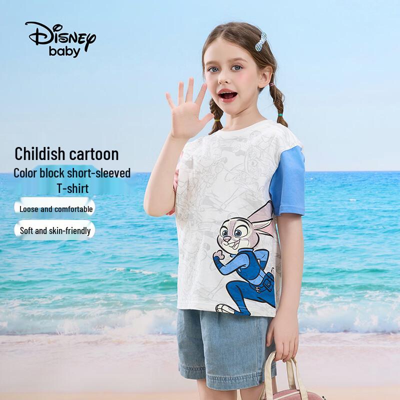 Disney Семейная летняя хлопковая футболка с коротким рукавом