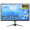 Iris Ohyama Monitor typeC Power Supply Display 27inch Black DC-BF274S-B