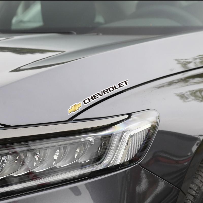4 шт. Декоративная наклейка на кузов автомобиля, Автомобильные эмблемы-наклейки для Chevrolet Cruze Sonic Silverado Corvette Trax Camaro Captiva Tahoe Z71