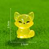 10Pcs Cartoon Mini Luminous Fox Animal Miniatures Resin Ornaments DIY Fairy Garden Decoration Moss Terrarium Micro Landscape