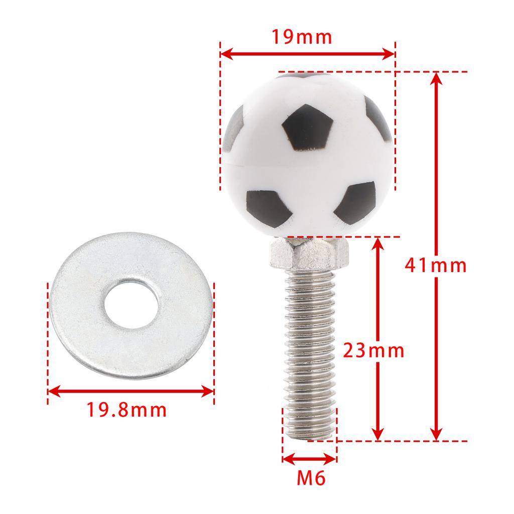 2x Болт-винт для номерного знака на заказ ФУТБОЛ Пластик Мотоцикл Чоппер Трайк