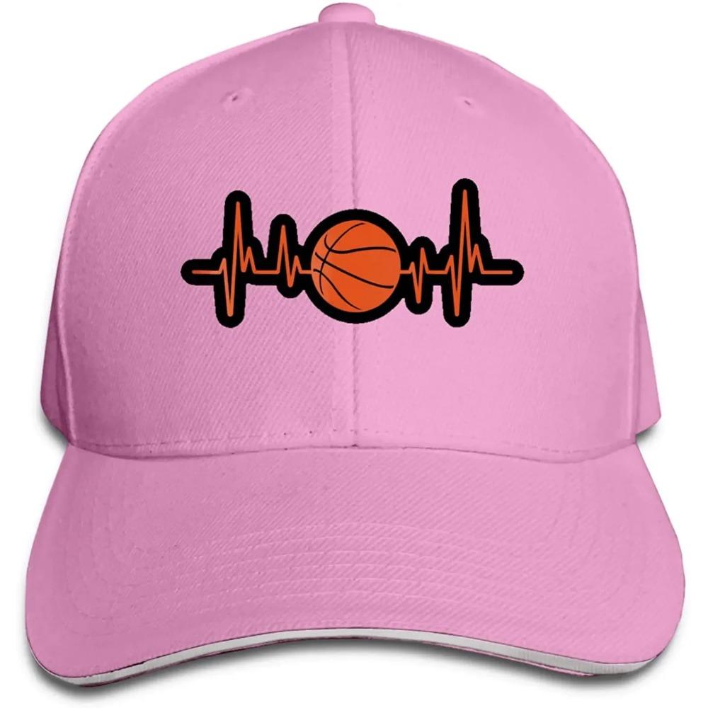Унисекс Оранжевый Баскетбольная Бейсбольная Кепка Сердцебиение Регулируемая Кепка Сэндвич Кепка Хип-Хоп Кепки