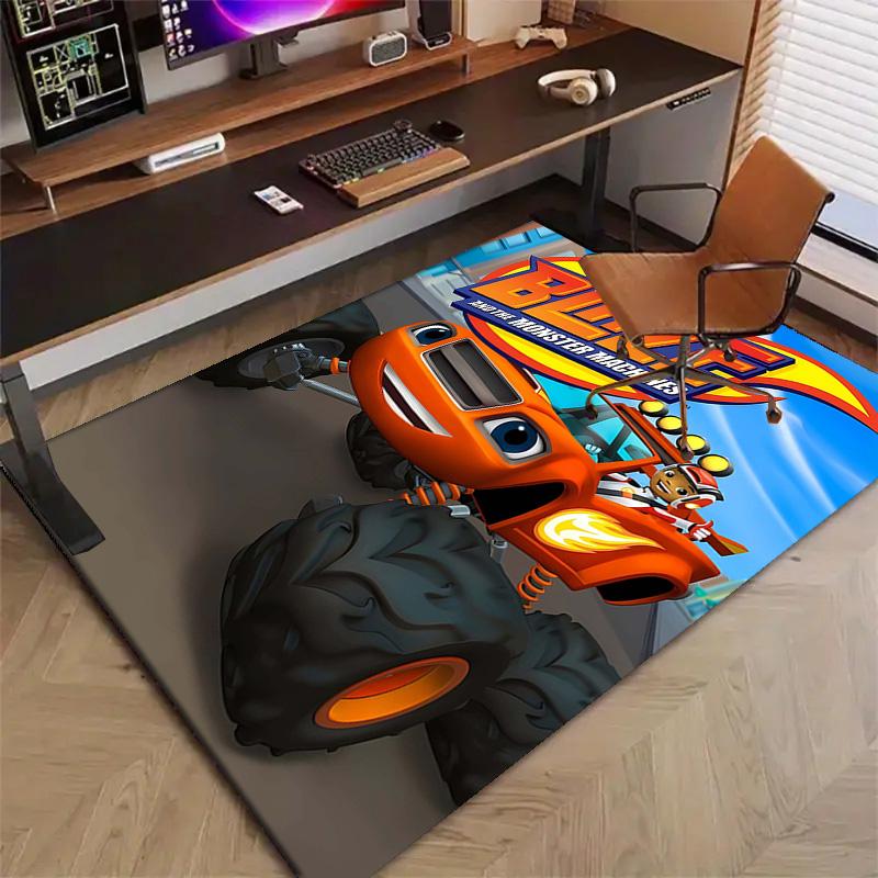 1pc Blaze and the Monster Machines (2) Design Printed Area Rug Carpet for Bedroom Living Room Home Decor Rugs Mat Non Slip Mat Rug for Bedside