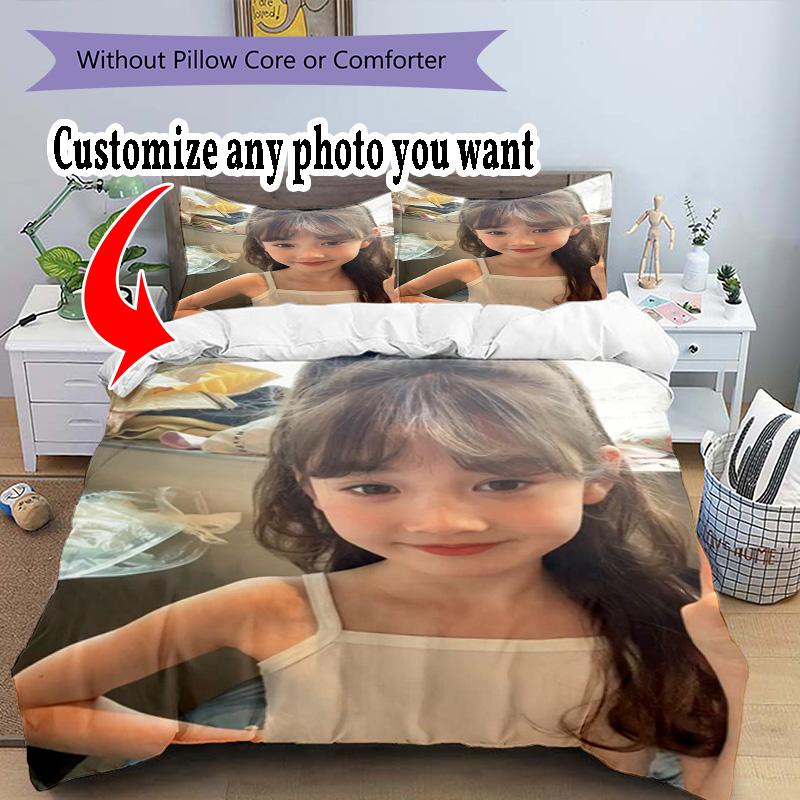 Персонализация Фото Персонализируйте свою фотографию Комплект постельного белья Дышащий пододеяльник с наволочками Домашний декор Подарок на день рождения