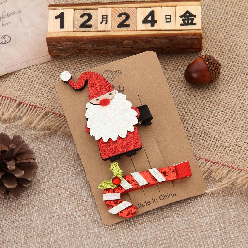 Cute Christmas Set Hairpin, Christmas Elk Hairpin, Creative Decorative Duck Bill Clip