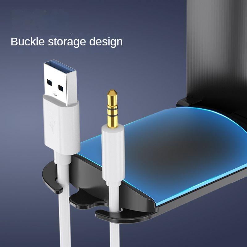 Foldable Earphone Holder Wall-mounted Computer E-sports Headset Holder Wall Headphone Holder