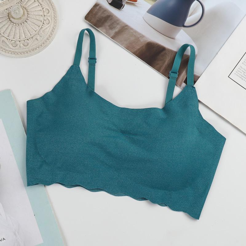 Удобный бесшовный беспроводной бюстгальтер большого размера для йоги и сна для женщин - красивый дизайн спинки