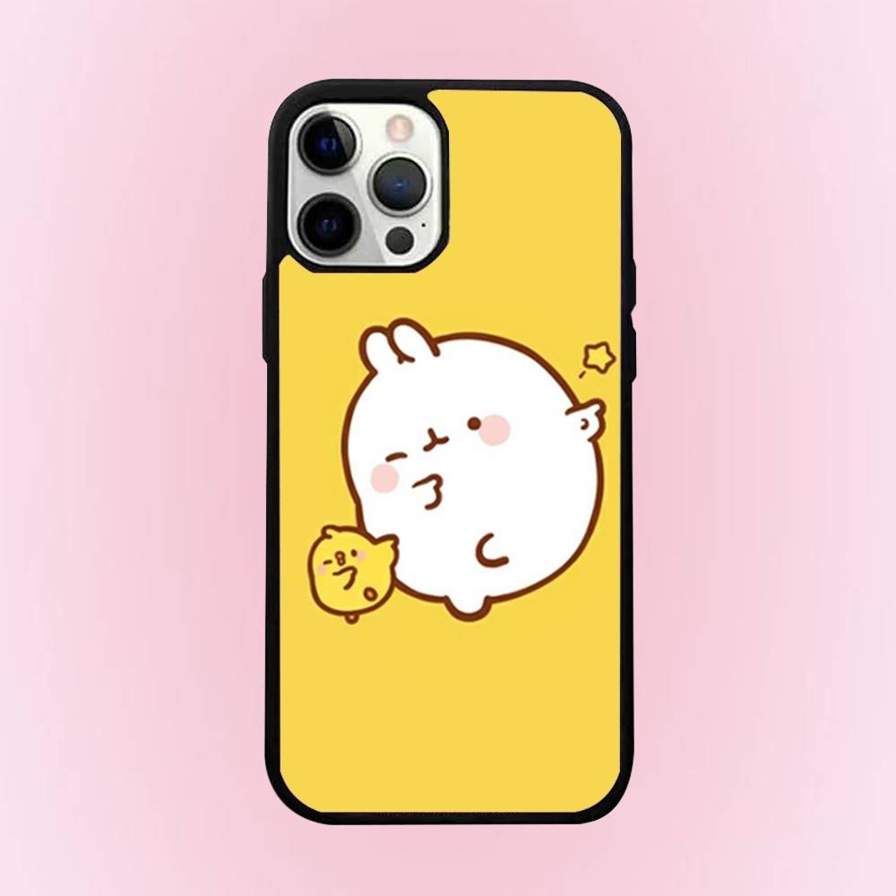 Милый чехол для телефона M-Molang-gs для iPhone 16e, 16, 15, 14, 13, 12, 11, Plus, Pro, Max, Mini, с магнитной беспроводной зарядкой Magsafe