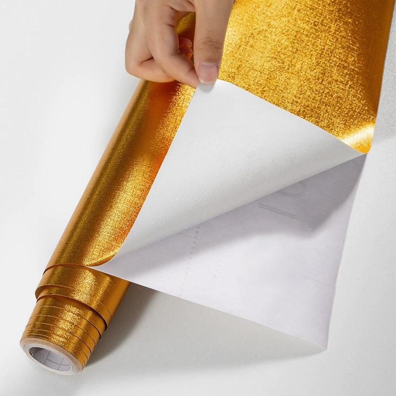 Золотые самоклеящиеся обои Будда украшение стола Ремонт Огнестойкая золотая бумага Украшение дома