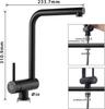 CECIPA черный кухонный кран с вращением на 360°, смеситель для кухни под окном