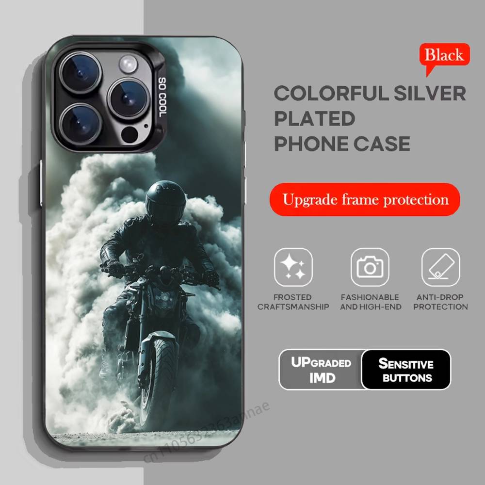 Чехол для телефона для мотоциклиста для iPhone 15 16 Pro Max Air SE 11 13 Pro 14 Plus 12 11Pro 15Pro Max 16e