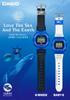 Casio Solar Love the Sea и Коллаборация с Ice Search White Baby-G Радиоуправляемые часы, Земля, Япония, BGD-5700UK-2JR, Женские,