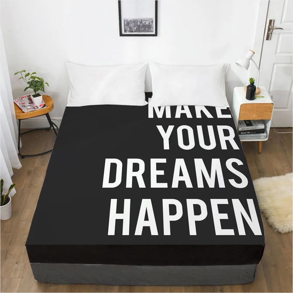 Простыни с буквами, наматрасник с резинкой, 3D простыня, постельное белье 150x200, 180x200. Простыня на заказ, дизайн любого размера.