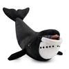 ZHONGXIN MADE Deep Sea Fish Bowhead Whale Plush Toy Black Long Lifelike Whale Stuffed Super Soft Realistic Ocean Simulation Doll Pillow Stuffed Toys