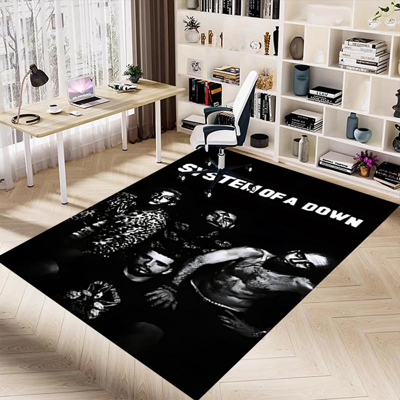 1 шт. Ковер System of a Down, противоскользящий, полиэстеровый, для пола, для офиса, спальни