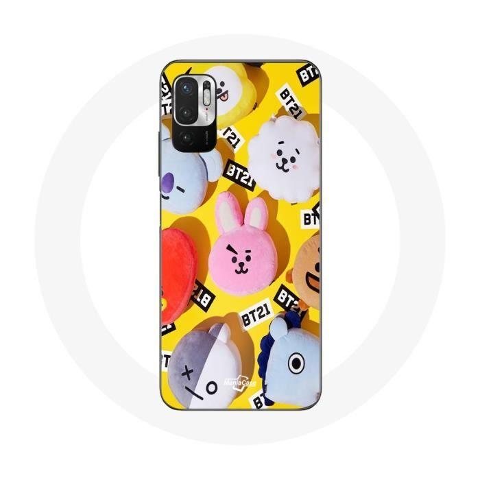 Case for Xiaomi Redmi Note 10T 5G BTS Bangtan Sonyeondan BT21 Tata Chimmy Cooky Rj Shooky Koya Mang Et Van