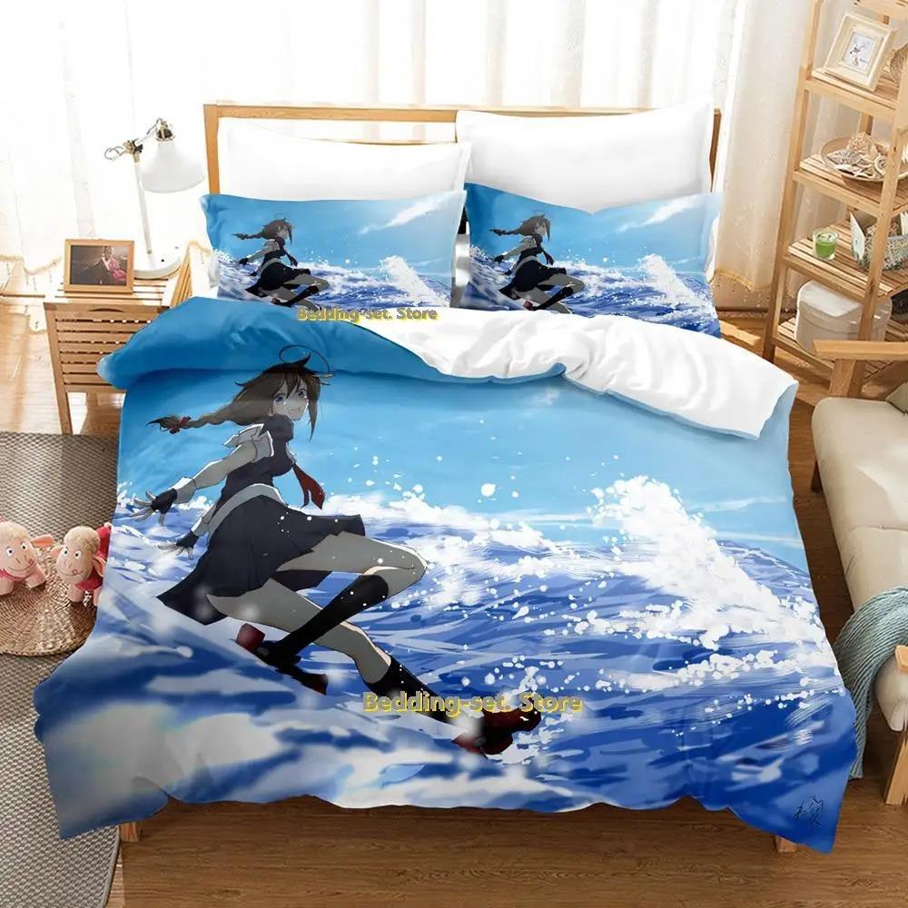 Аниме Постельное белье Kantai Collection Односпальное Двуспальное Полное Queen King Размер Пододеяльник для Спальни Взрослого Ребенка
