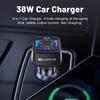 Автомобильное зарядное устройство 38 Вт, 2 USB, 1 PD Type-C, быстрая зарядка 3,1 А, зарядка телефона, адаптер Quick Charger QC 3.0 для iPhone 16 15, ноутбуков, планшетов