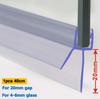 Shower Screen Seal Strip PVC Door Bath Shower Seal Strips for 4-6mm Glass 20mm Gap Glue-free Waterproof Weatherstrip #40 #50
