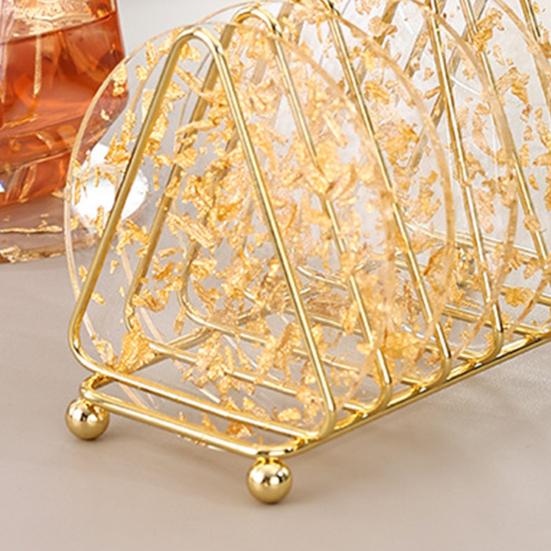 Yousheng Creative Gold Foil Decor Подставка для чашки Красивый более утолщенный акриловый коврик для чашки Кухонные принадлежности