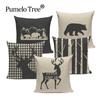 Nordic Home Decorative Cushion Covers Original Bear Deer Cushions Custom High Quality Decor 45Cmx45Cm Square Printed Pillow Case
