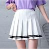Детская плиссированная юбка, короткая юбка с высокой талией, корейская юбка средней длины, весенне-летняя студенческая антилегкая однотонная короткая юбка