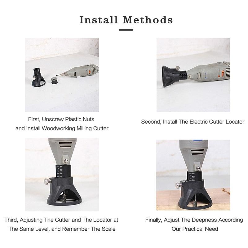 Вращающиеся инструменты, специальное седло, специальный локатор, фиксированное основание, набор из 7 фрез по дереву из быстрорежущей стали, аксессуары Tungfull Dremel