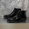 Fashion Stylish Casual Leather Mens Ankle Boots High Top Leather Shoes Fashion Business Casual Shoes New Arrival Male Chelsea Footwear