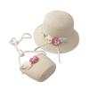 Girls 2-7 Age  Tourism Sun Hat Flower Children Sun Hat And Bag Set