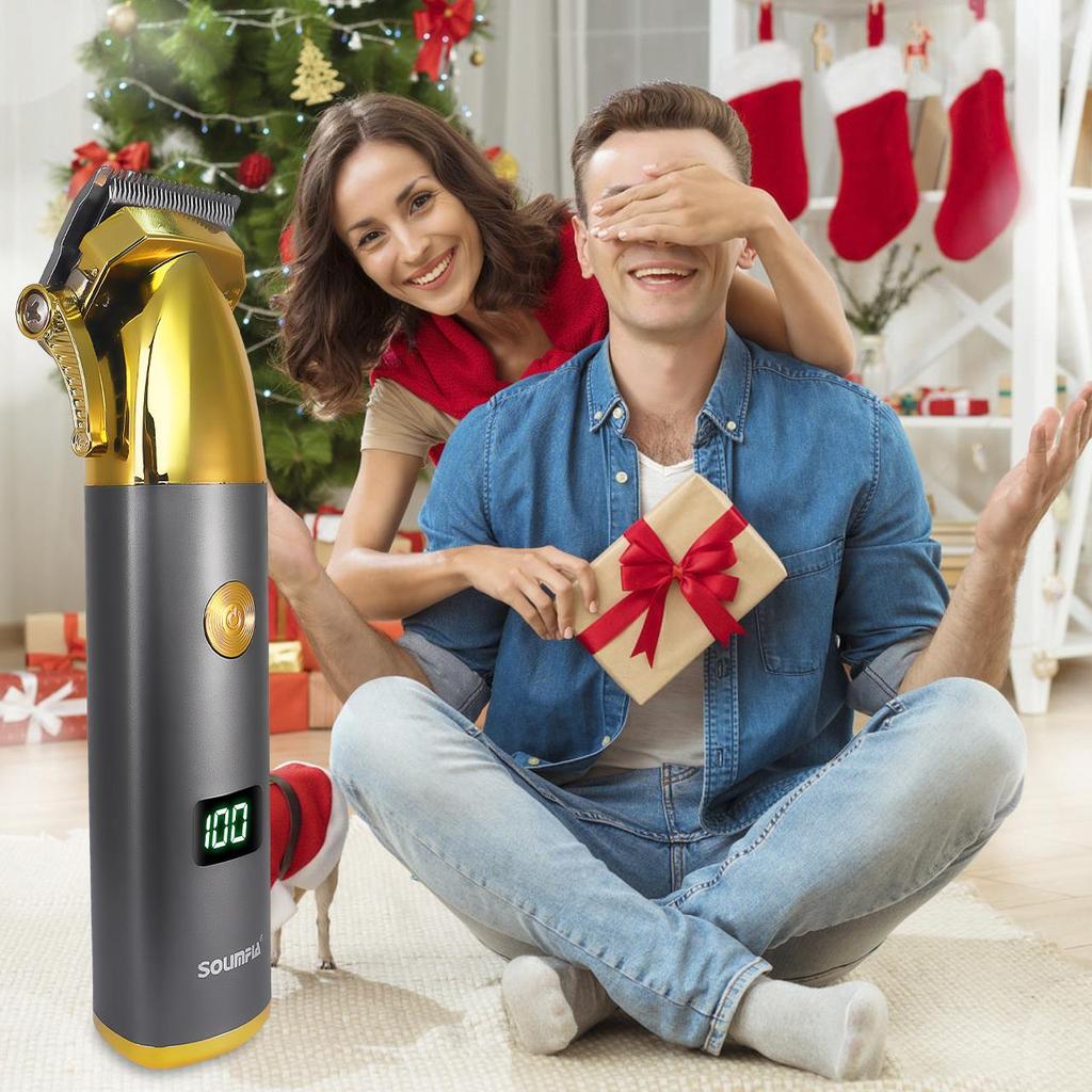 SOLIMPIA Hair Clippers For Mens Rechargeable Hair Trimmer Professional Beard Trimmer Cordless