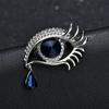Модный темперамент, тенденция личности, полный бриллиантов, брошь в виде хрустального глаза