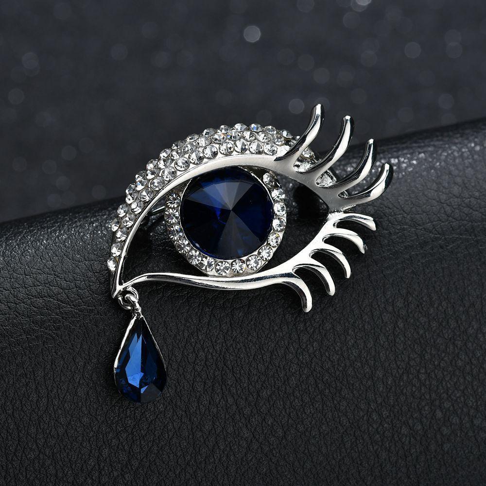 Модный темперамент, тенденция личности, полный бриллиантов, брошь в виде хрустального глаза