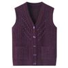 Vest V-neck Waistcoat Middle-aged and Elderly Women Spring and Autumn Temperament Elegant Elderly Clothes