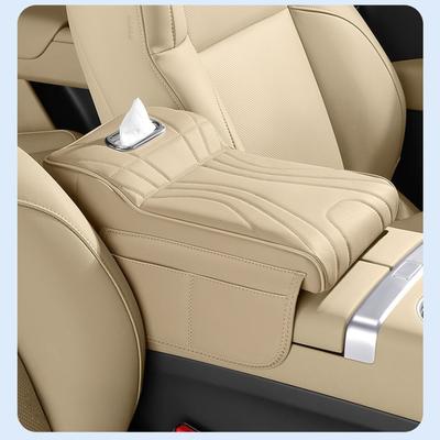 Кожаная накладка на крышку подлокотника автомобиля для Jaecoo J7 JETOUR T2 Haval H9 2024 2025 с карманом для хранения, подкладка для увеличения высоты, защитный аксессуар