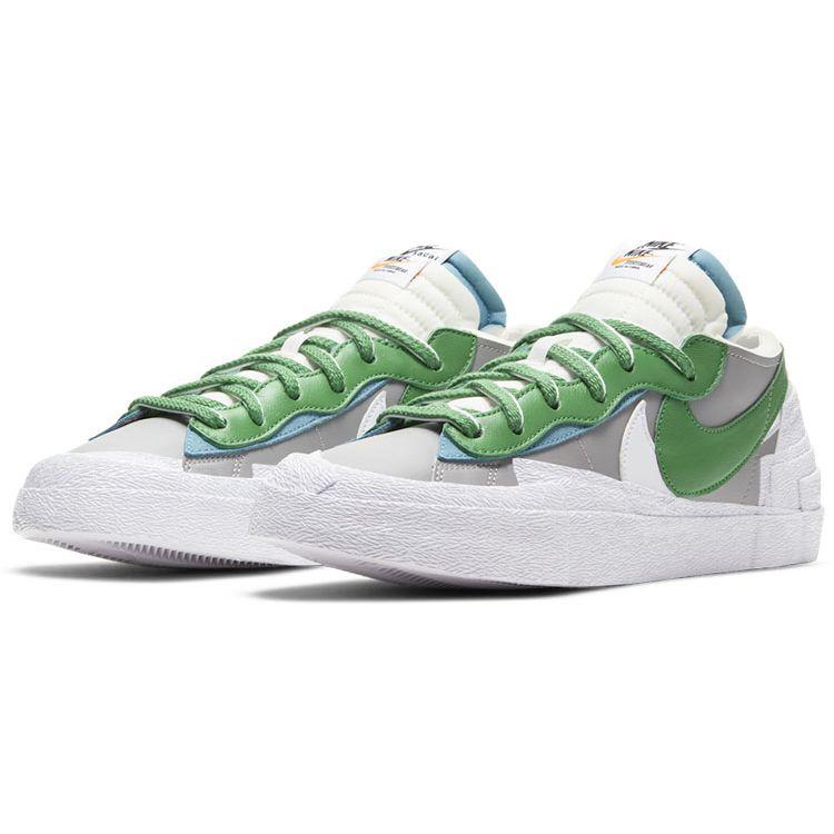 Sacai x Nike Blazer Low Classic Green Унисекс Кроссовки Средне-серый Белый DD1877-001
