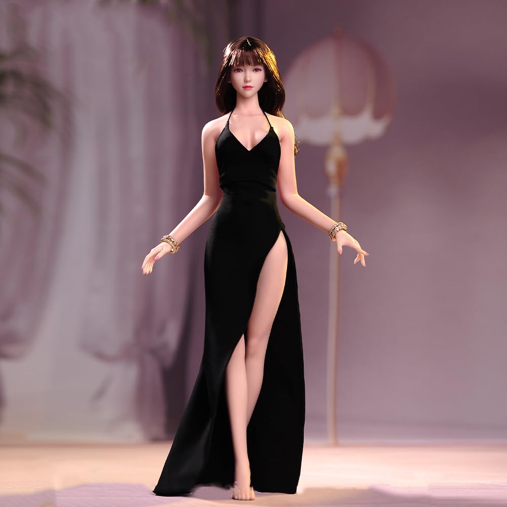 16 Scale Female Body, 12-inch, Ultra-Flexible Slim Body, 28 Joints, Mini 3D Action Doll, Bikini Set, Non-Removable Legs, Seamless Body (T303B White
