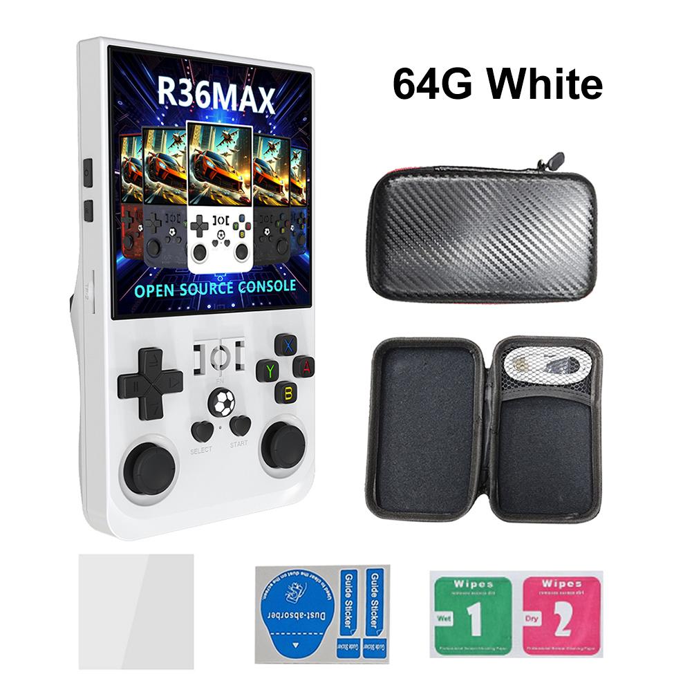 R36MAX Retro Handheld Game Console 4000mAh Battery Video Gaming Console 4inch HD IPS Screen Video Player